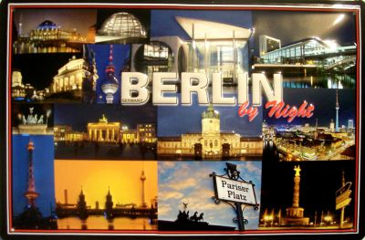 B610 Berlin by Night Blechschild 20 x 30 cm

