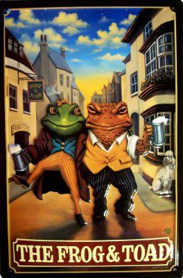 B739 The Frog & Toad Blechschild 20 x 30 cm

