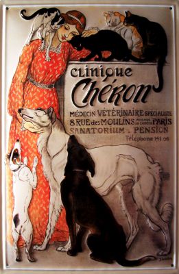 B944 Clinique Chéron Blechschild 20 x 30 cm
