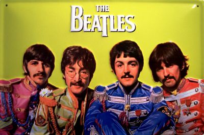 P9355 Beatles Kostüme Blechschild 20 x 30 cm
