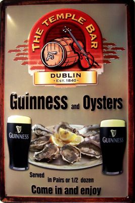 D316 Guinness and Oysters Blechschild 20 x 30 cm

